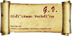 Glückman Verbéna névjegykártya